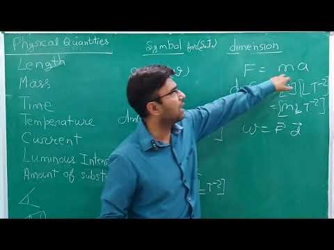 Dimensional Formula and Analysis , Lecture :(1/4)
