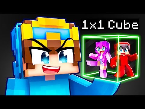 Locking My Friends in a 1x1 CUBE in Minecraft!