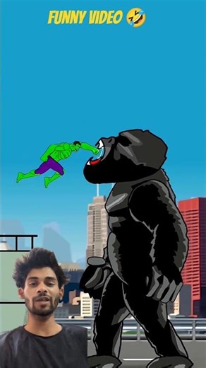 hulk sv gorilla 🦍. #hulk #gorilla #funny #viralvideo #shortvideo