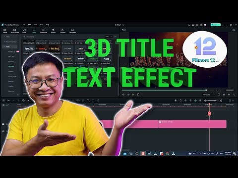 How to Create 3D Title Text Effect in Filmora 12