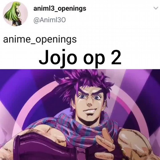jojo op 2 #animeopenings #animeop #animesong #anime #animesongs #animeopening