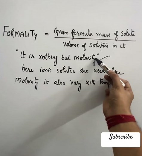Formula of Formality#formality #neetchemistry#chemistry