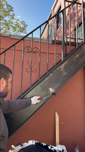 How to Paint Metal Railings (Rust Protection + Paint)#painting #metalpaint