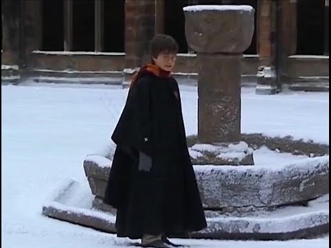 Harry and Hedwig in the snow | BEHIND THE SCENES | Harry Potter and the Philosopher's Stone