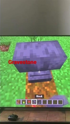 Gravestone build #minecraft #gaming #buildingtips
