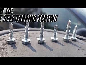 How to use the self tapping screw little bit better explanation than my last video