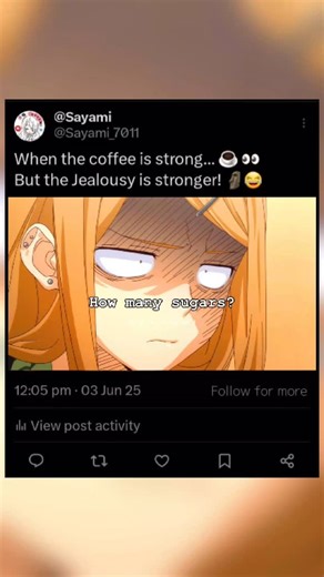 @_Sayami on Instagram: ""Caffeine and Jealousy ☕ 🗿- Anime Funny Moments😂|@Sayami_7011..!! [ anime name: Dagashi Kashi ] Ignore Hastags: #anime #animeedits #trending #reels #dagashikashi"