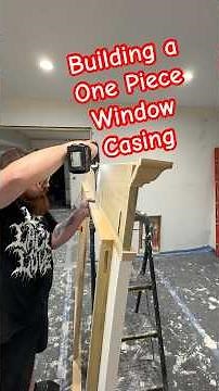 Building a one piece window casing #carpentry #construction #build