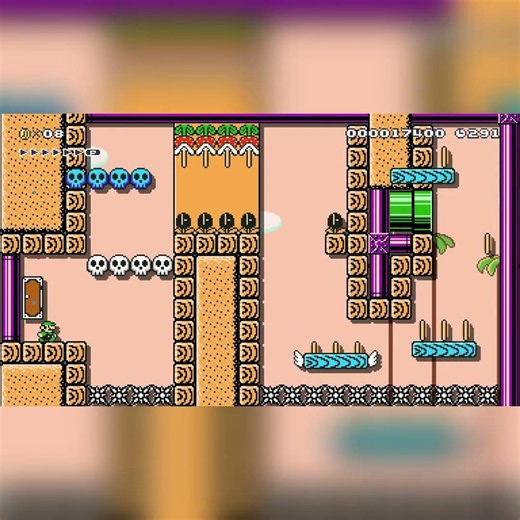 リフトの国 (lift country) #12 [Land of Lifts] by dαηģø_のびろ！ #shorts 🍄Super Mario Maker 2 | Switch 2 #dyq