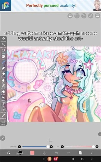 adding watermarks for fun :3 🍥#ibispaintx #digitalart #watermark #fyp #viralvideo #artist #trend