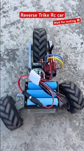 DIY Reverse Trike RC Car 🔥 High Torque Gear Motor + PVC Pipe Wheels! #shortvideo #rccar #diycrafts
