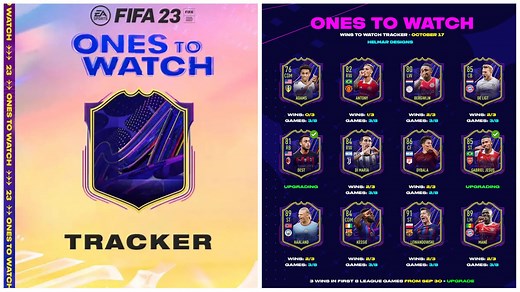 FIFA 23 Ones to Watch (OTW) tracker: How to use, upgrade conditions of cards, and more