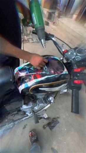 Splendor take sticker modified PPF full tan