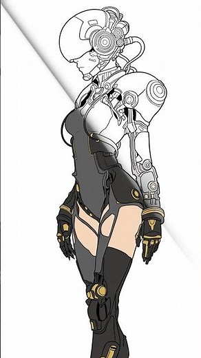 Cyberpunk Cyborg Awakens ⚡🤖 | From Sketch to Hyper-Real Vision