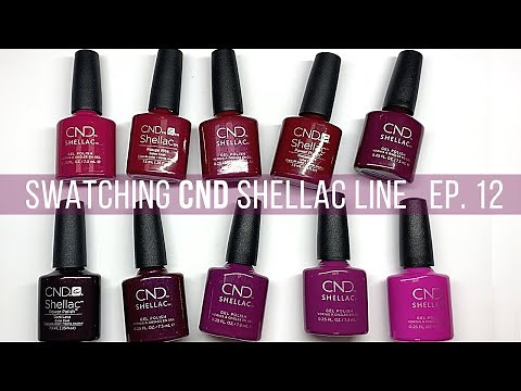 Swatching the entire CND SHELLAC collection [VIDEO #12] MAROONS/DARK REDS