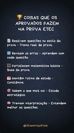 COISAS QUE OS APROVADOS FAZEM NA PROVA DA ETEC