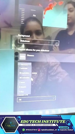 slideshow wallpaper customize in windows #computerknowledge #computereducation #computer