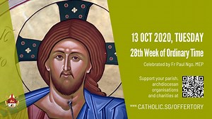 Catholic 13th October 2020 Mass Today Online - Tuesday, 28th Week of Ordinary Time