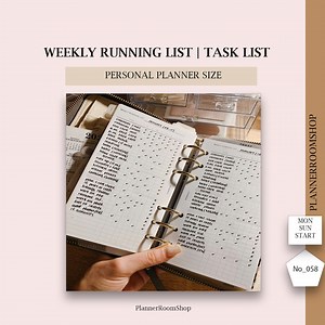 Daily Routine Inserts, to Do Printable for Personal Planner Size, Weekly Running List, Brain Dump, Minimalist Weekly Habit Tracker, 058 - Etsy