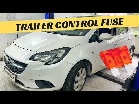 Opel Corsa E Trailer Control Module fuse relay location replacement