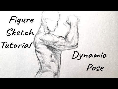 How to draw human figure Sketch drawing (Torso )DYNAMIC POSE | How to draw a Person/ A Body