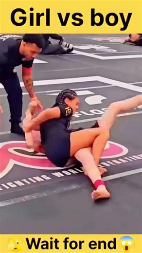 Girl vs. boy grappling match 💥 Girl vs. boy BJJ and submission 🔥#grappling #bjj #submission