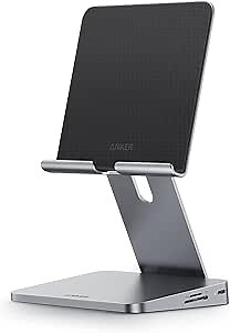 Anker USB C Hub for iPad, 551 USBC Hub (8-in-1), with Foldable Tablet Stand, 4K HDMI, 2 USB-A Data Ports, for iPad Pro 5th Gen/Air 5th Gen/Mini 6th and Later (Silver)