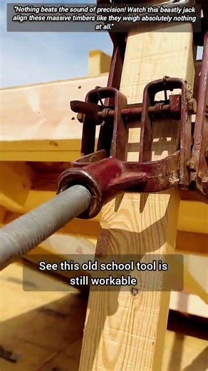 Watch This Incredible Jack Pull Massive Timbers Into Place
