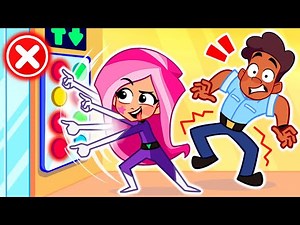 Don't Press All Buttons In Elevator! ❌ | Be Careful with Electricity | Kids Cartoons