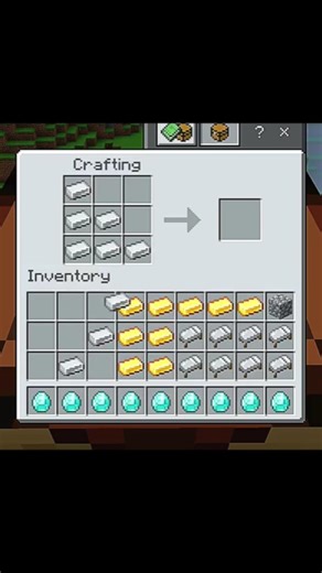 crafting bedrock moment #minecraft​ #shorts​ #youtube​