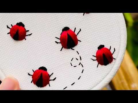 👉 How to Embroider a Cute Puffy Ladybug (Easy for Beginners)