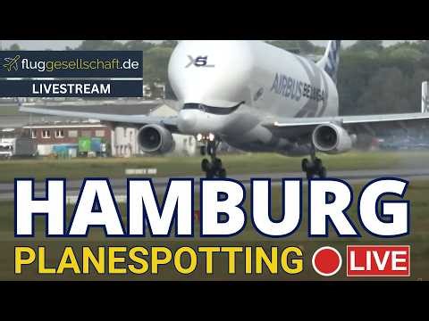 Planespotting LIVE Hamburg Finkenwerder XFW | Airbus Factory Airport Germany with Thomas
