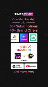 10K views · 93 reactions | Dive into Movies, Web Series and Live Sports with Times Prime! Enjoy subscriptions like JioHotstar, DishTV Watcho (Sony Liv or Zee5)+12 OTTs, Youtube Premium, Spotify Premium, Cricbuzz+ and many more ✨ Get all this With Times Prime Membership.  All the Entertainment You Love, All in One Place.  Offer Ends Soon—Sign Up Today | Times Prime | Facebook