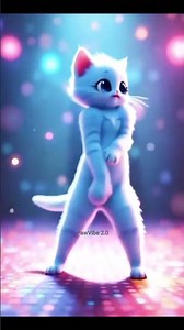 Fluffy Silver Kitten Dancing in Kawaii Candyland | Cute AI Cat Dance Shorts