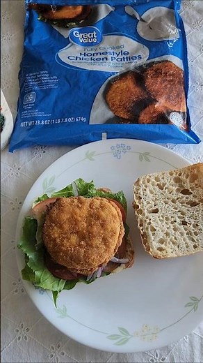 Great Value Chicken Patties #friedchicken #chickensandwich #greatvalue #walmart #frozen #chicken