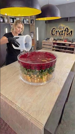 Luxury Rose Resin Table That Transforms a Living Room