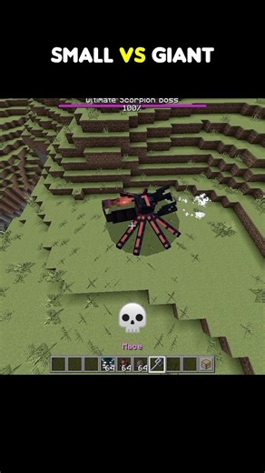 small vs giant mob ☠️ | #minecraft #shorts