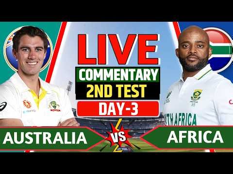 🛑Live - Australia vs South Africa 2nd Test,3rd Day | cricket Live score & commentary | SA vs AUS
