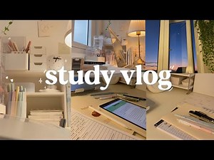 STUDY VLOG | lots of studying, coffee, study productive ₊˚ʚ 🧸