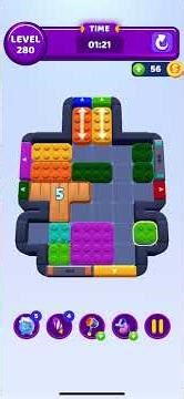 color block jam level 280 solution walkthrough color block jam🟦🟥🟧🟨🟫🟪❤️🌈#shorts #shortvideo