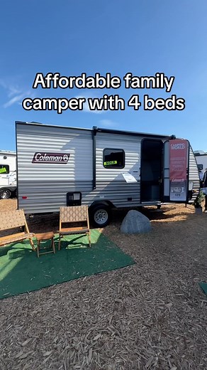 BaileyGoesOutside on Instagram: "It is SO cute. This is hands down the best RV for getting into camping or RV travel. 🏕️👨‍👩‍👧‍👦🌲🏝️ This travel trailer is 21ft and 2,950lbs. 2024 Coleman LT 17B from @campingworld Highlights: - 4 Beds - Electric Fireplace - Power Awning - Stabilizer Jacks - Spacious Bathroom - Underneath Storage Locker #campingworldpartner #tinycamper #camper #rv #tinyrv #rvtour #rvlife #rvtravel #familyrv #rvwithkids #tour"