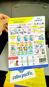 SEAT POCKET CONTENTS | Cebu Pacific A320 Aircraft #flight #travel #a320 #airbus #plane #airlines