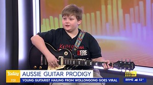 10-year-old guitar prodigy Harry Franklin was invited to a jam session with the one and only KEITH URBAN! 😲🎸 Harry joined TODAY to chat about the epic moment and show us his rockstar skills. 🤘 #9Today | WATCH LIVE 5.30am | TODAY