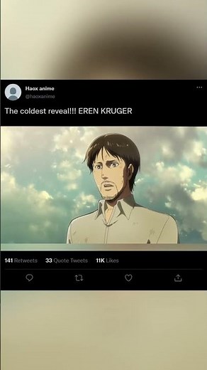 One of The Coldest Reveals in Attack On Titan | Eren Kruger #aot #attackontitanedit