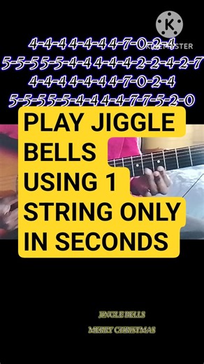 PLAY JINGLE BELLS IN SECONDS 🎸🔥🎅ONLY ONE STRING.#shorts