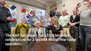 RAF joins 103rd birthday celebrations for Second World War radar operator
