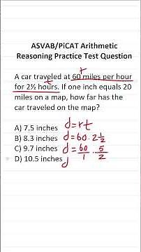 ASVAB/PiCAT Arithmetic Reasoning Practice Test Question: Distance, Rate, and Time & Proportions