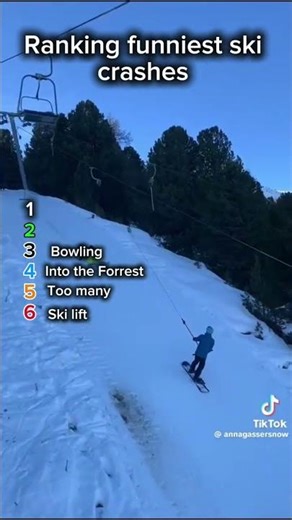 Ranking funniest ski crashes #skicrash #funny #ranking