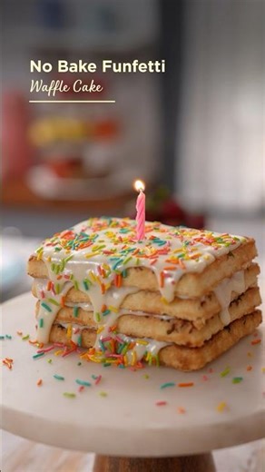 No Bake Funfetti Waffle Cake | Dr. Oetker India