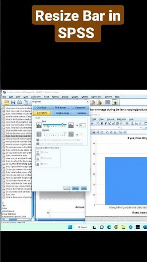 Resize Bar in SPSS #SPSS #barchart #Melakumathewos #Amharic #excel #spss #statisticalanalysis